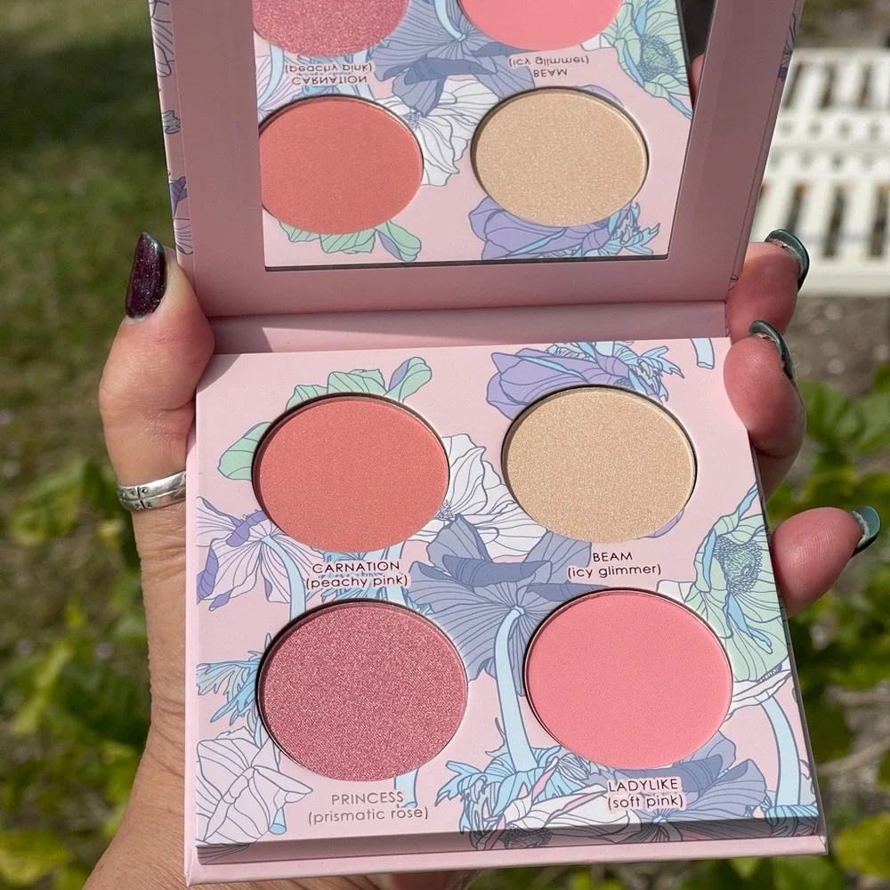 SERAPHINE Botanicals Geranium + Glow Blush & Highlight Palette In Heliop…
